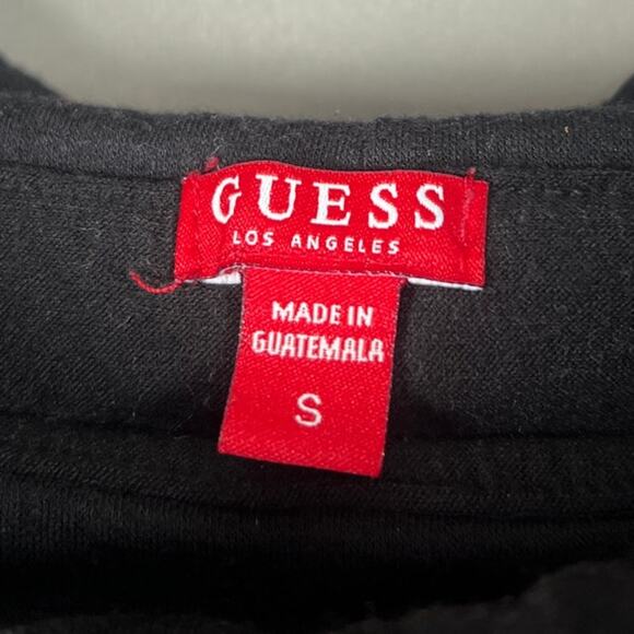 Guess Black Bodysuit With Ruffle Sleeve Women's Size S - Picture 2 of 6